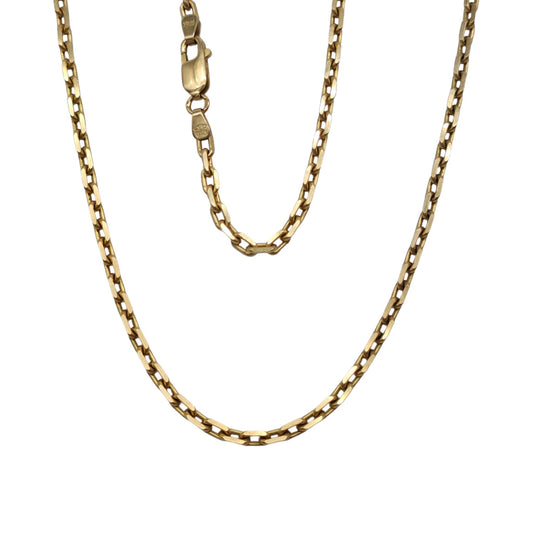 9ct 375 Yellow Gold Paperclip Chain L 51.3 cm 13.1 g.