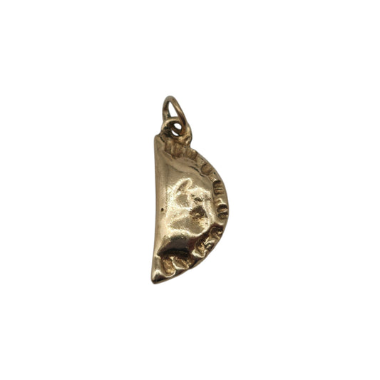 9ct 375 Yellow Gold Pasty Charm c.1966 L 1.4 cm 1.3 g.