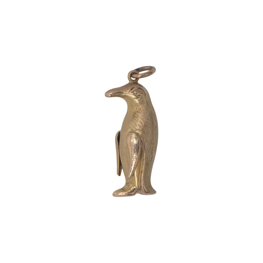 9ct 375 Yellow Gold Penguin Charm 1963 L 2.3 cm 1.8 g.