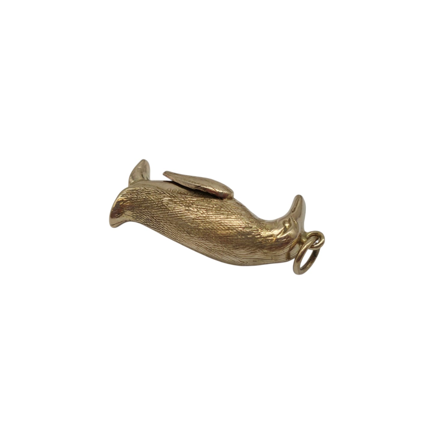 Georg Jensen 9ct 375 Yellow Gold Penguin Charm 1966 L 2.3 cm 1.8 g.