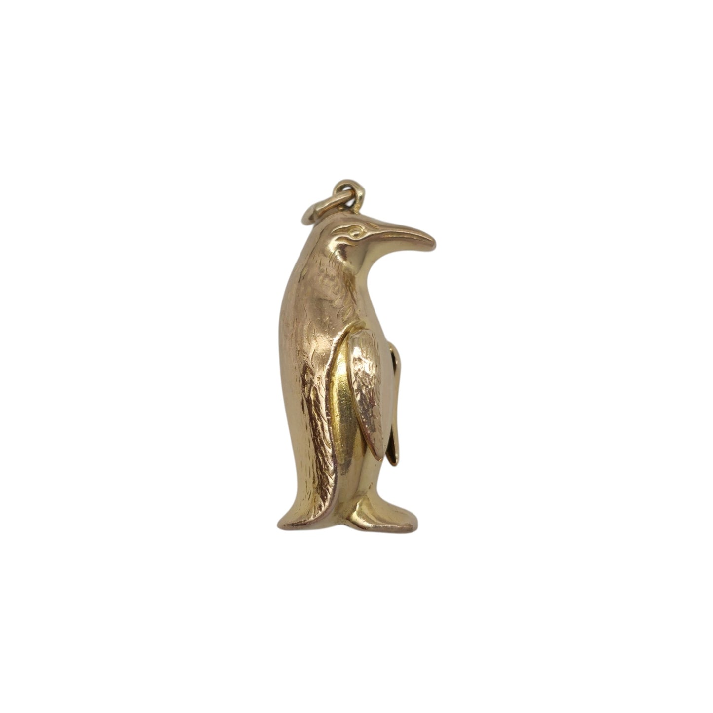 Georg Jensen 9ct 375 Yellow Gold Penguin Charm 1968 L 2.2 cm 2.1 g.