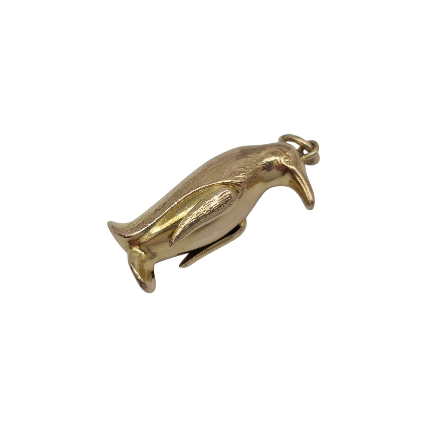 Georg Jensen 9ct 375 Yellow Gold Penguin Charm 1968 L 2.2 cm 2.1 g.
