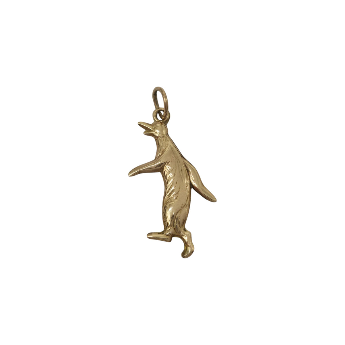 Antique 9ct Yellow Gold Penguin Charm c.1920 L 2.3 cm 0.8 g.