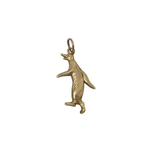Antique 9ct Yellow Gold Penguin Charm c.1920 L 2.3 cm 0.8 g.