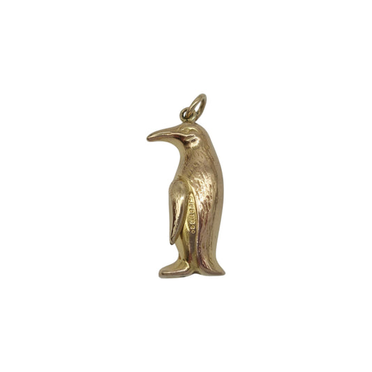 Georg Jensen 9ct 375 Yellow Gold Penguin Charm 1968 L 2.2 cm 2.1 g.