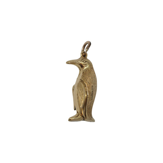 ジョージジェンセン 9金 375イエローゴールド ペンギンチャーム 1963年製 長さ2.4cm 1.9g