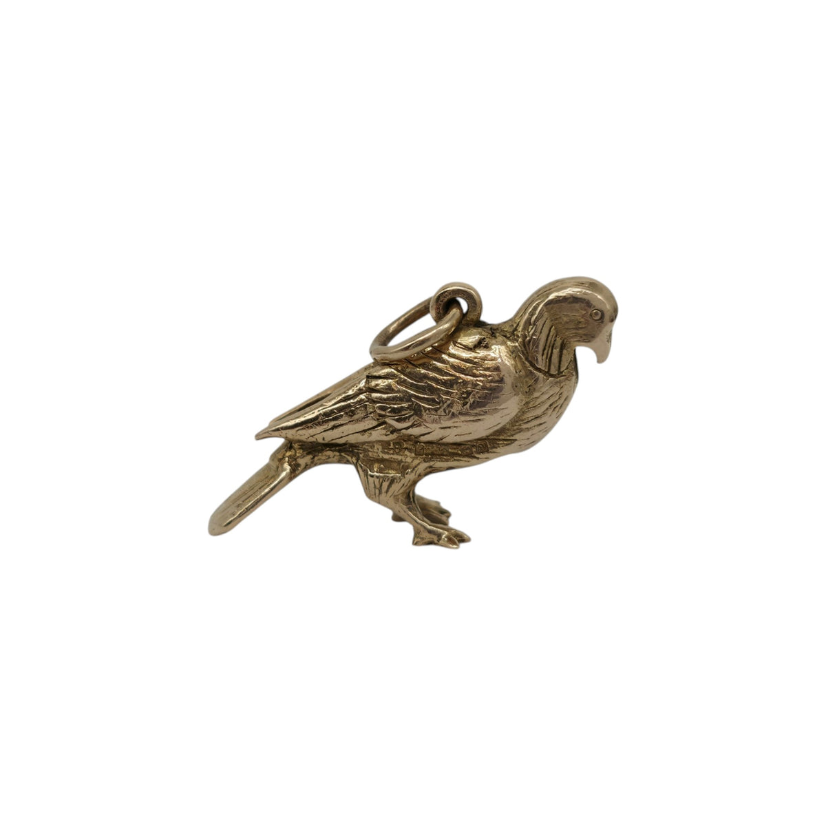 Heavy Cast 9ct 375 Yellow Gold Pigeon Charm 1962 L 2.0 cm 8.5 g.