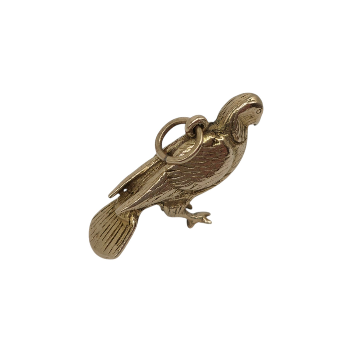 Heavy Cast 9ct 375 Yellow Gold Pigeon Charm 1962 L 2.0 cm 8.5 g.