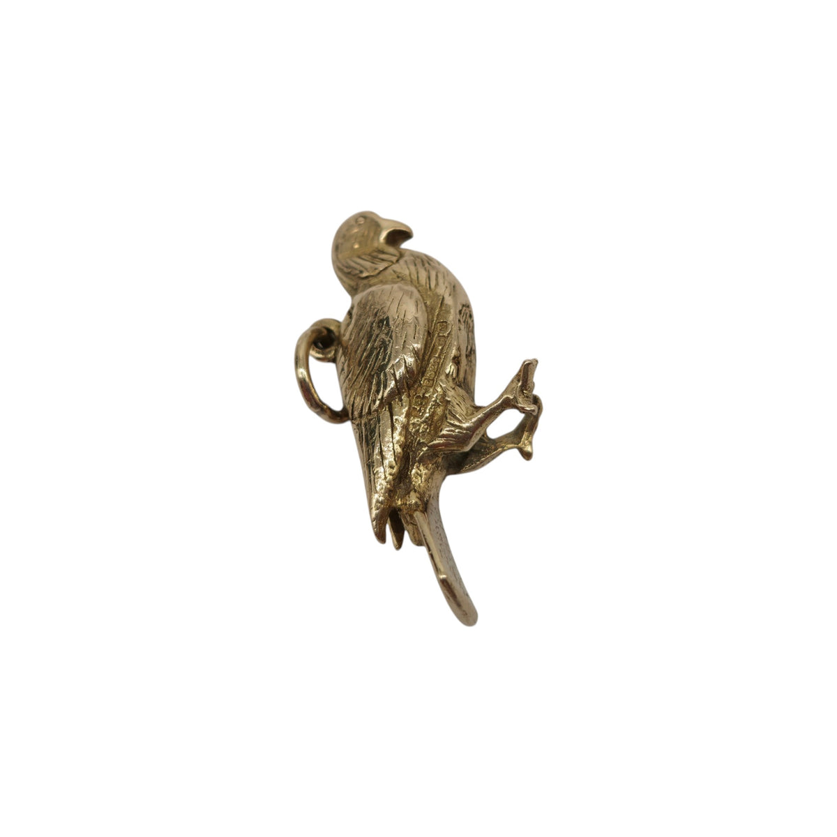 Heavy Cast 9ct 375 Yellow Gold Pigeon Charm 1962 L 2.0 cm 8.5 g.