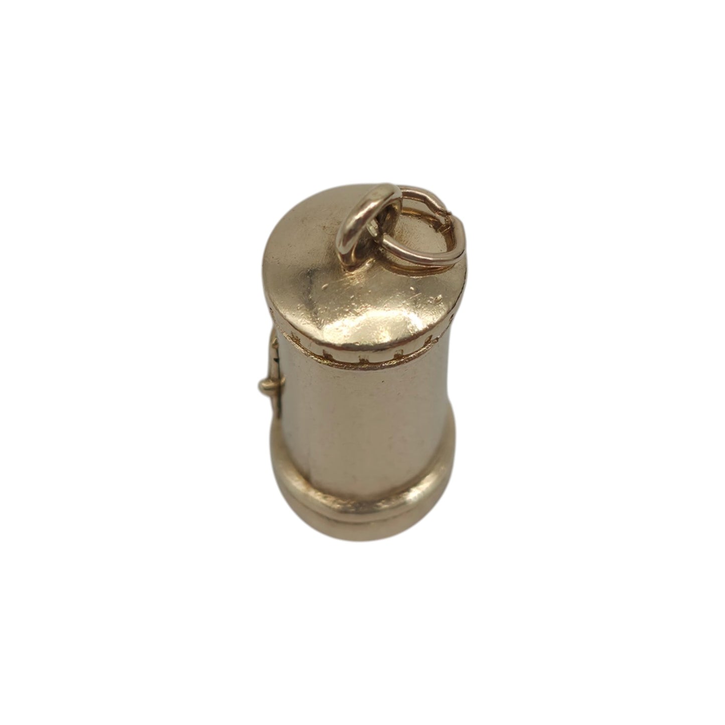 9ct 375 Yellow Gold Post Box Opening Charm 2001 L 1.8 cm 3.9 g.