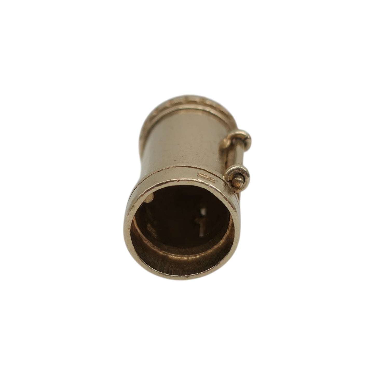 9ct 375 Yellow Gold Post Box Opening Charm 2001 L 1.8 cm 3.9 g.