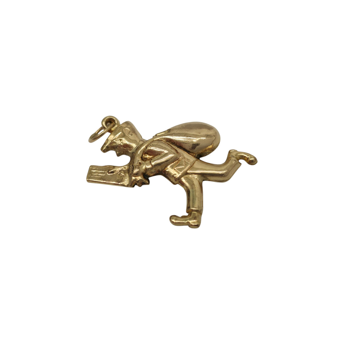 9ct 375 Yellow Gold Postman Charm 1972 L 2.3 cm 2.1 g.