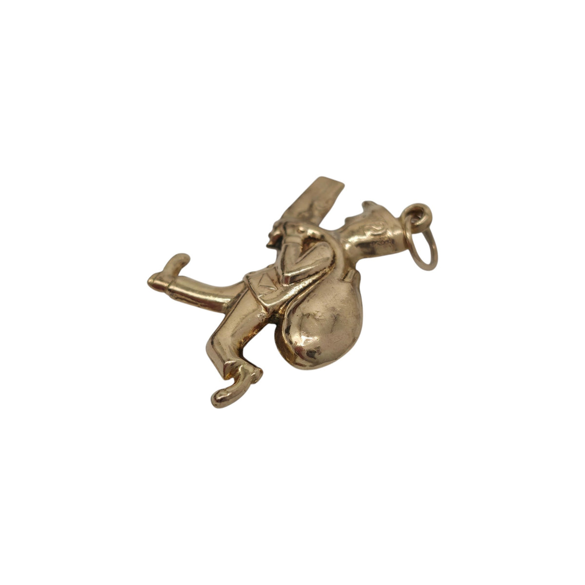 9ct 375 Yellow Gold Postman Charm 1972 L 2.3 cm 2.1 g.