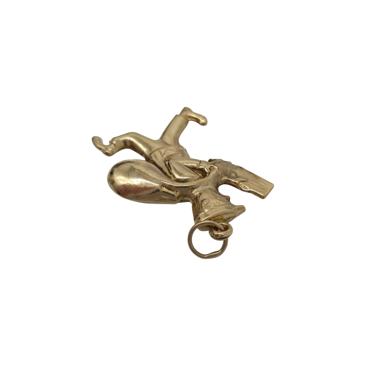 9ct 375 Yellow Gold Postman Charm 1972 L 2.3 cm 2.1 g.