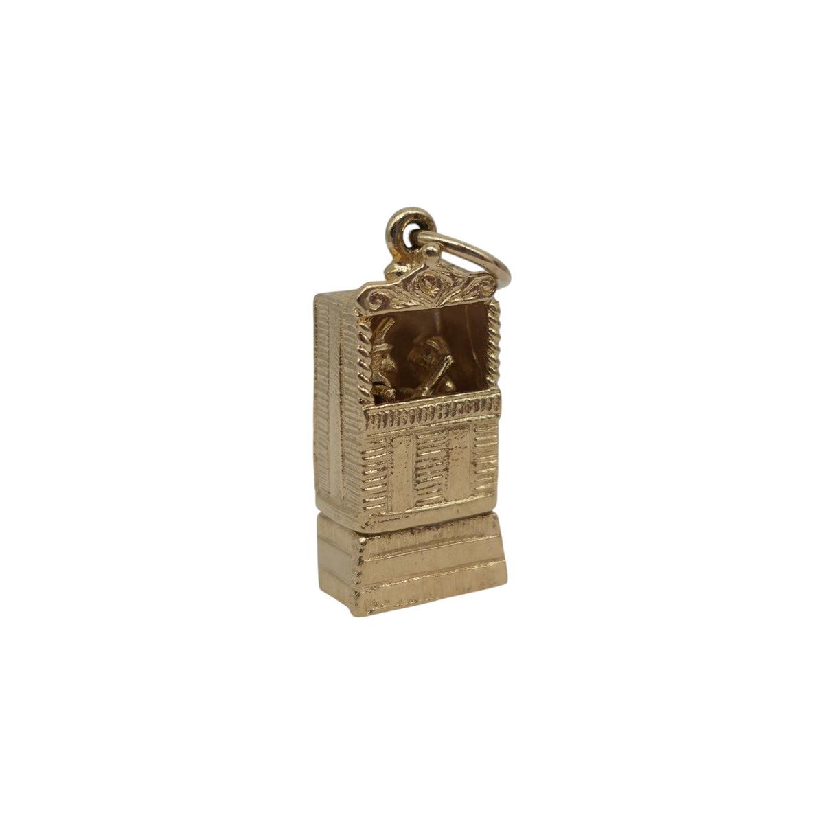 9ct 375 Yellow Gold Articulated Punch & Judy Charm 2003 L 1.8 cm 4.6 g.