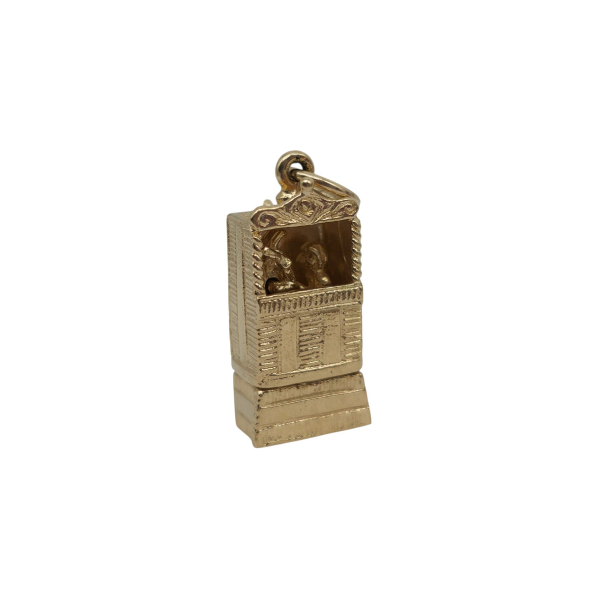 9ct 375 Yellow Gold Articulated Punch & Judy Charm 2003 L 1.8 cm 4.6 g.