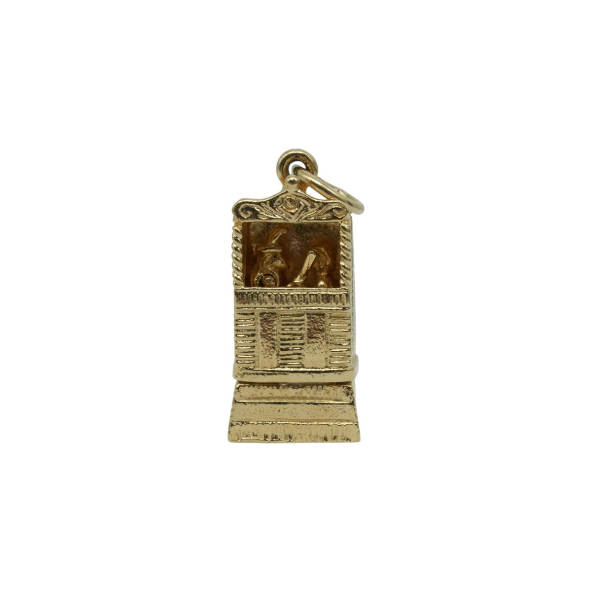 9ct 375 Yellow Gold Articulated Punch & Judy Charm 2003 L 1.8 cm 4.6 g.