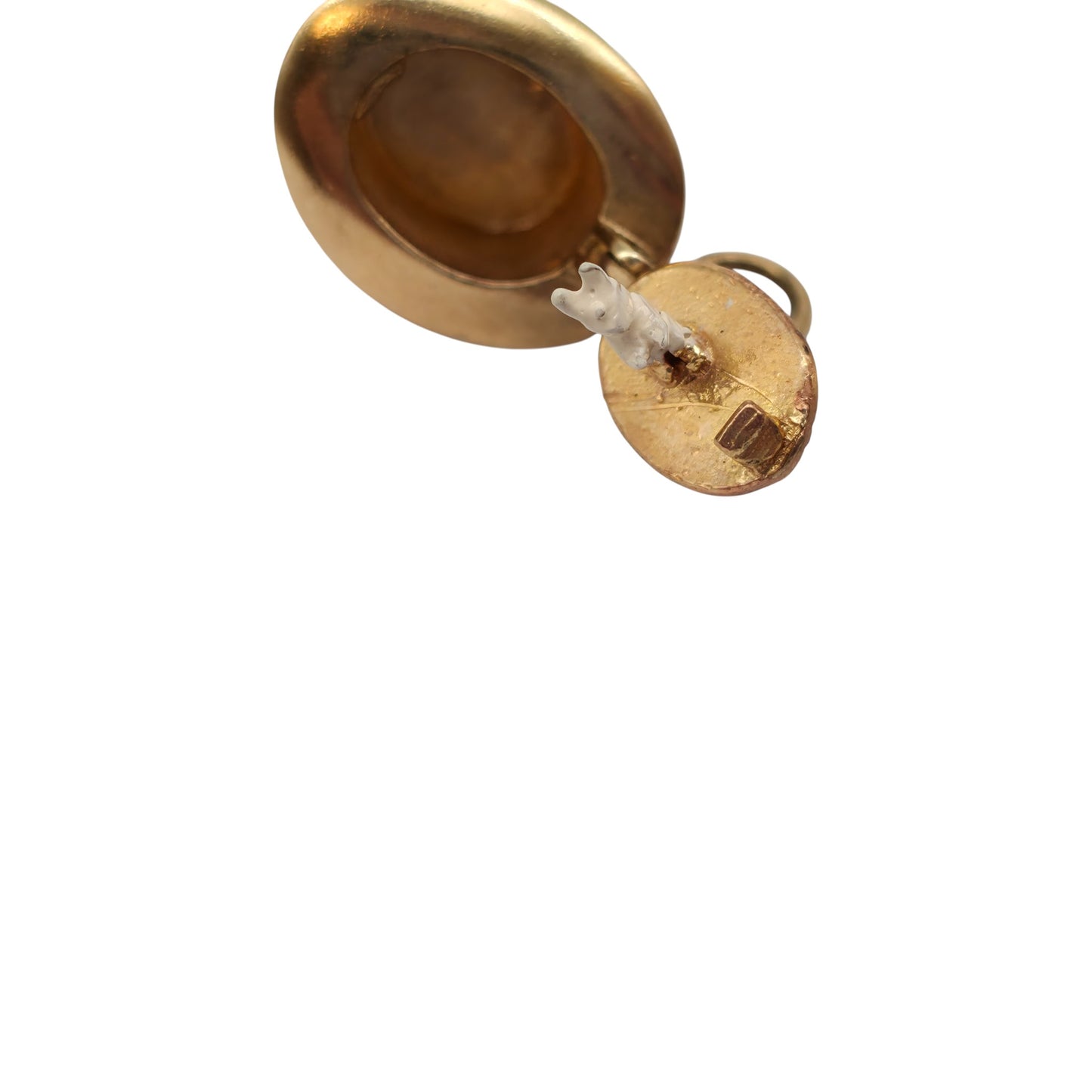 9ct 375 Yellow Gold & Enamel Rabbit Inside Magic Hat Opening Charm 2000 L 1.7 cm 3.7 g.