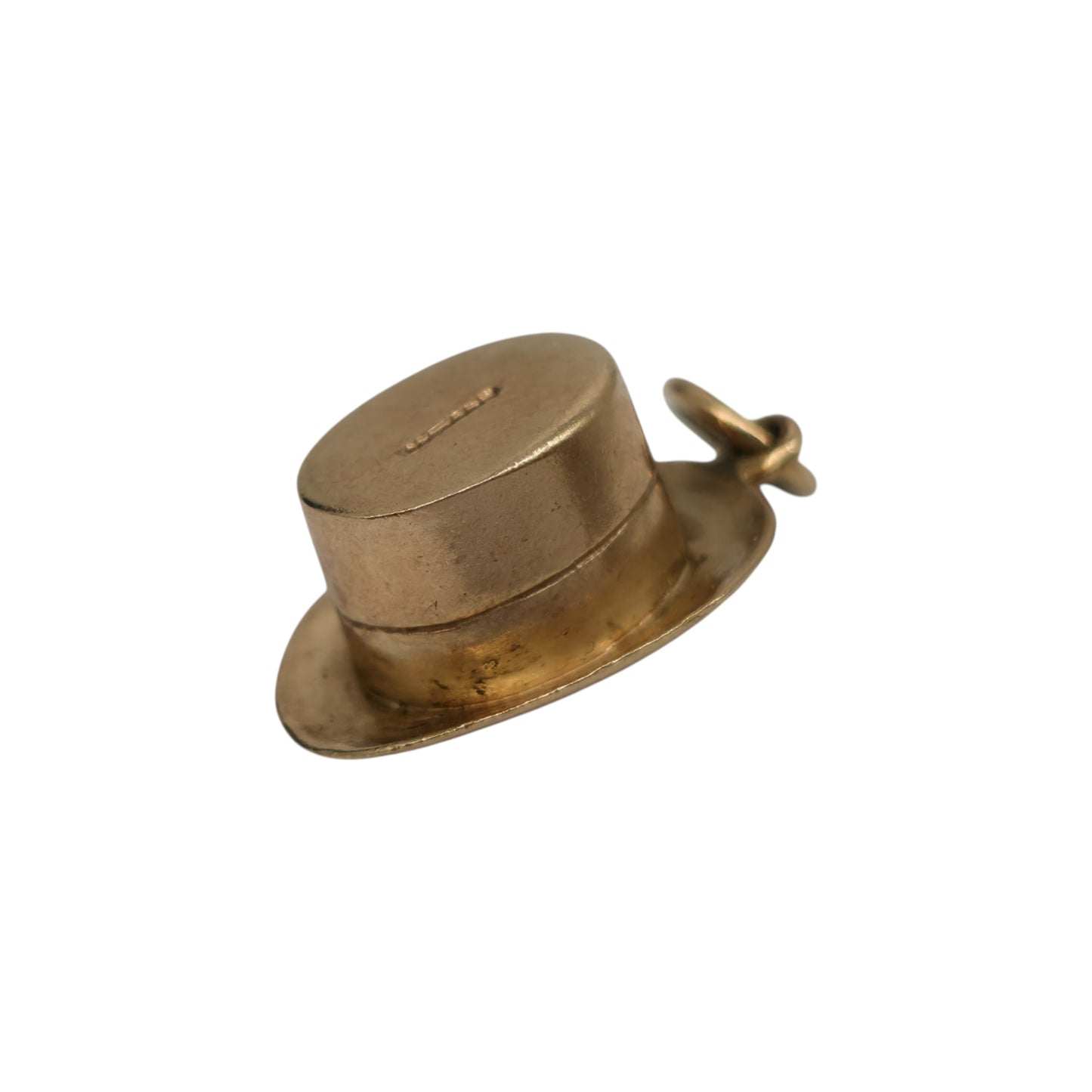 9ct 375 Yellow Gold & Enamel Rabbit Inside Magic Hat Opening Charm 2000 L 1.7 cm 3.7 g.