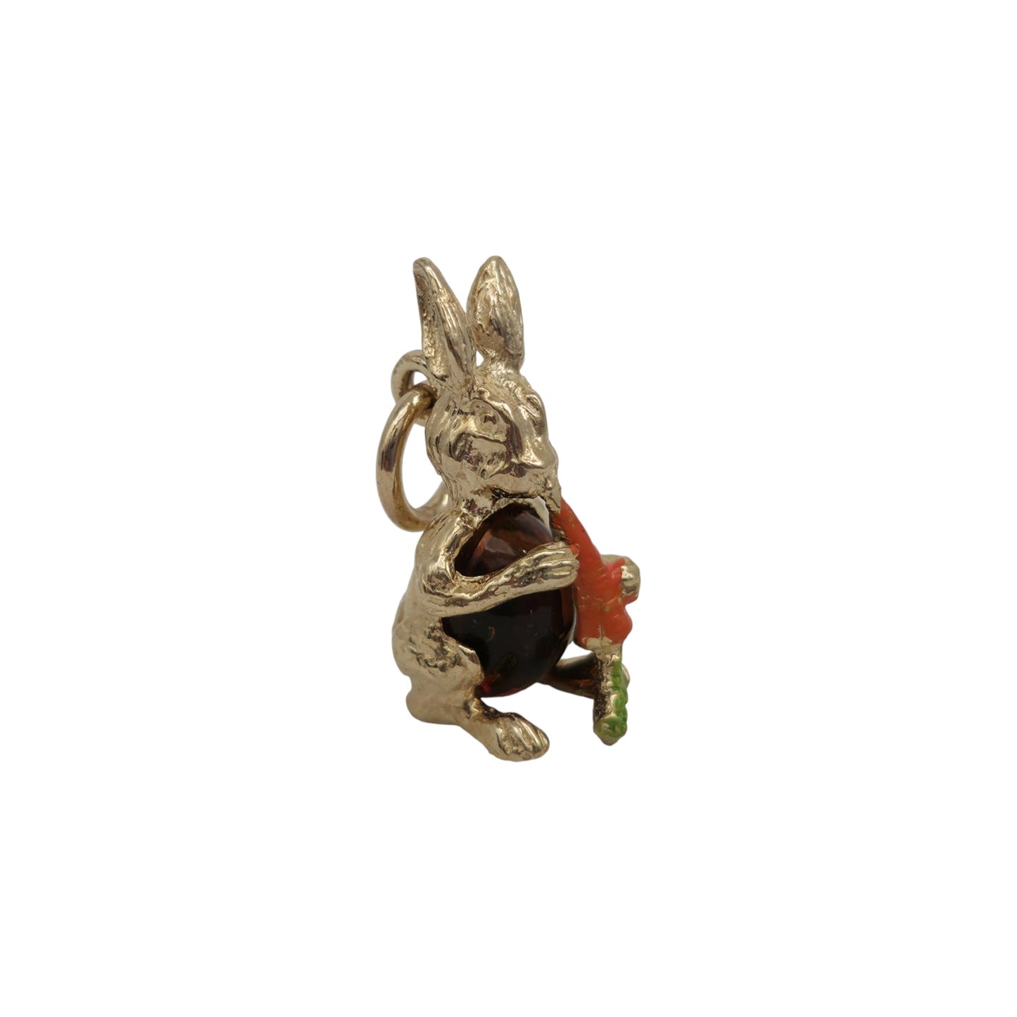 9ct 375 Yellow Gold Bunny With Carrot Charm L 1.8 cm 2.5 g.