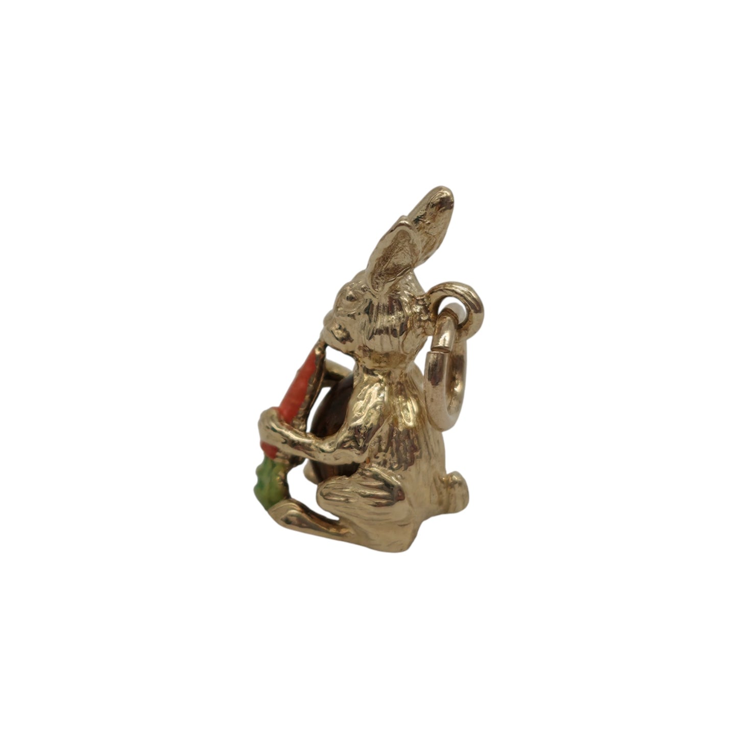 9ct 375 Yellow Gold Bunny With Carrot Charm L 1.8 cm 2.5 g.