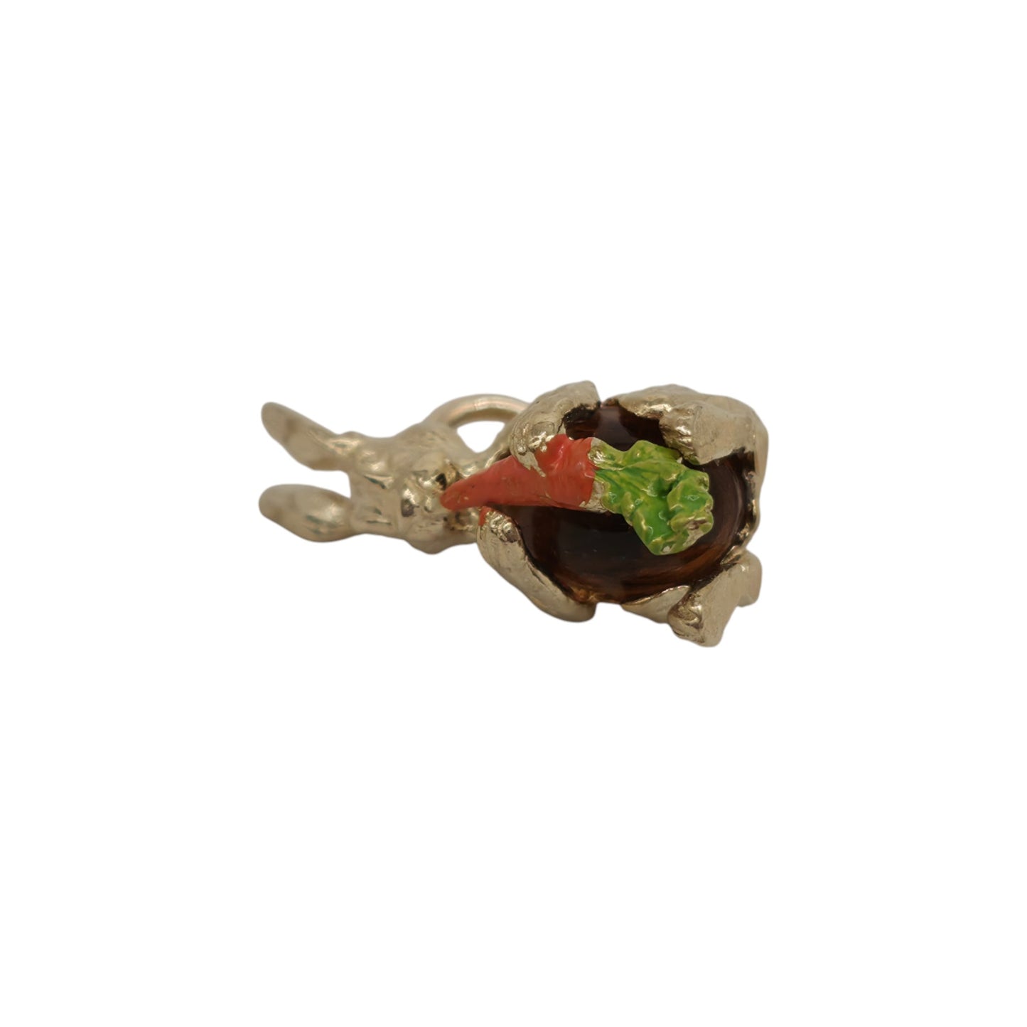 9ct 375 Yellow Gold Bunny With Carrot Charm L 1.8 cm 2.5 g.