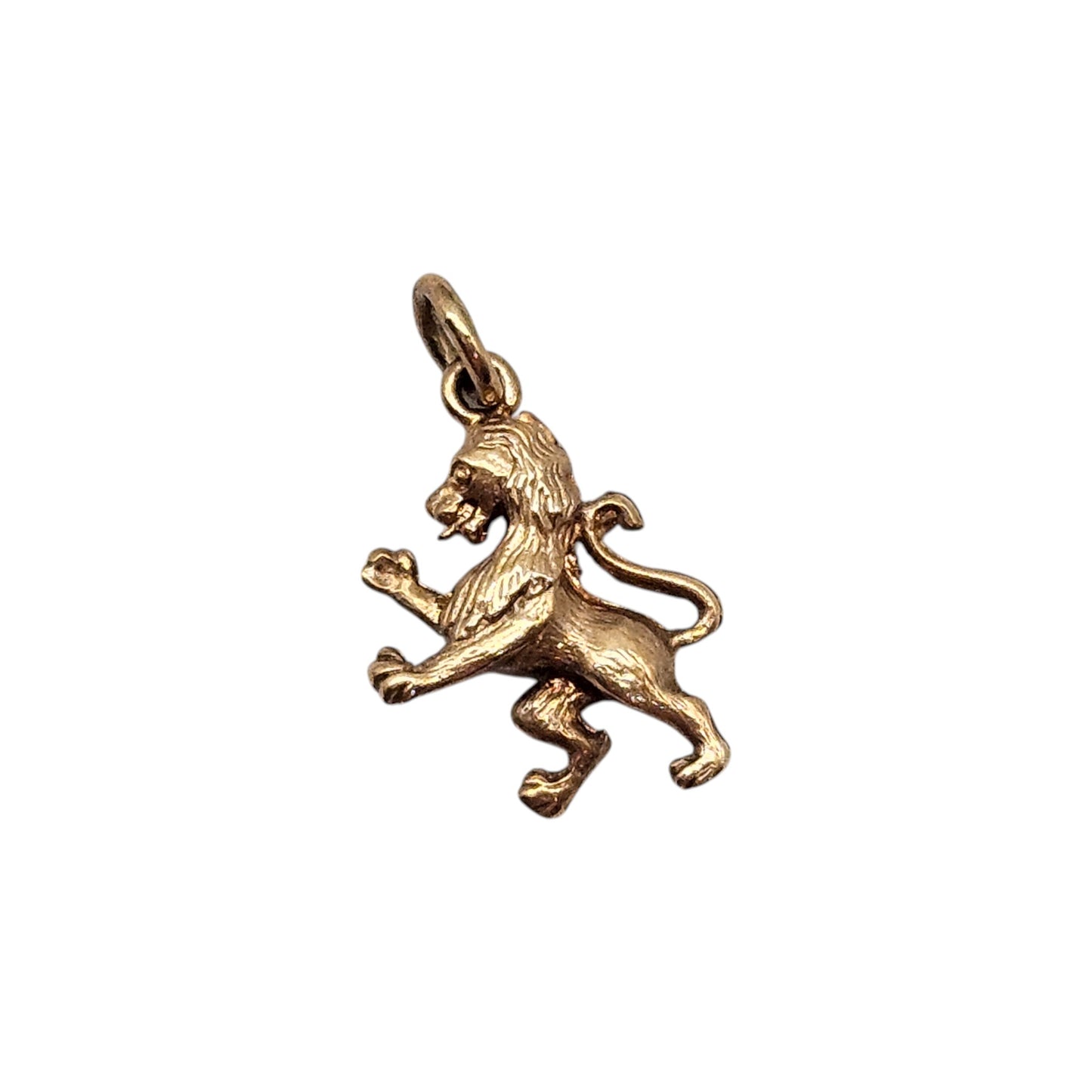 9ct 375 Yellow Gold Rampant Lion Charm 1964 L 1.4 cm 1.7 g.