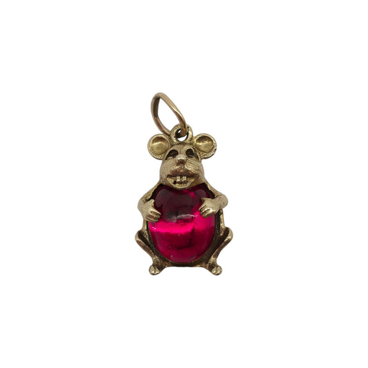 9ct 375 Yellow Gold Rat Charm