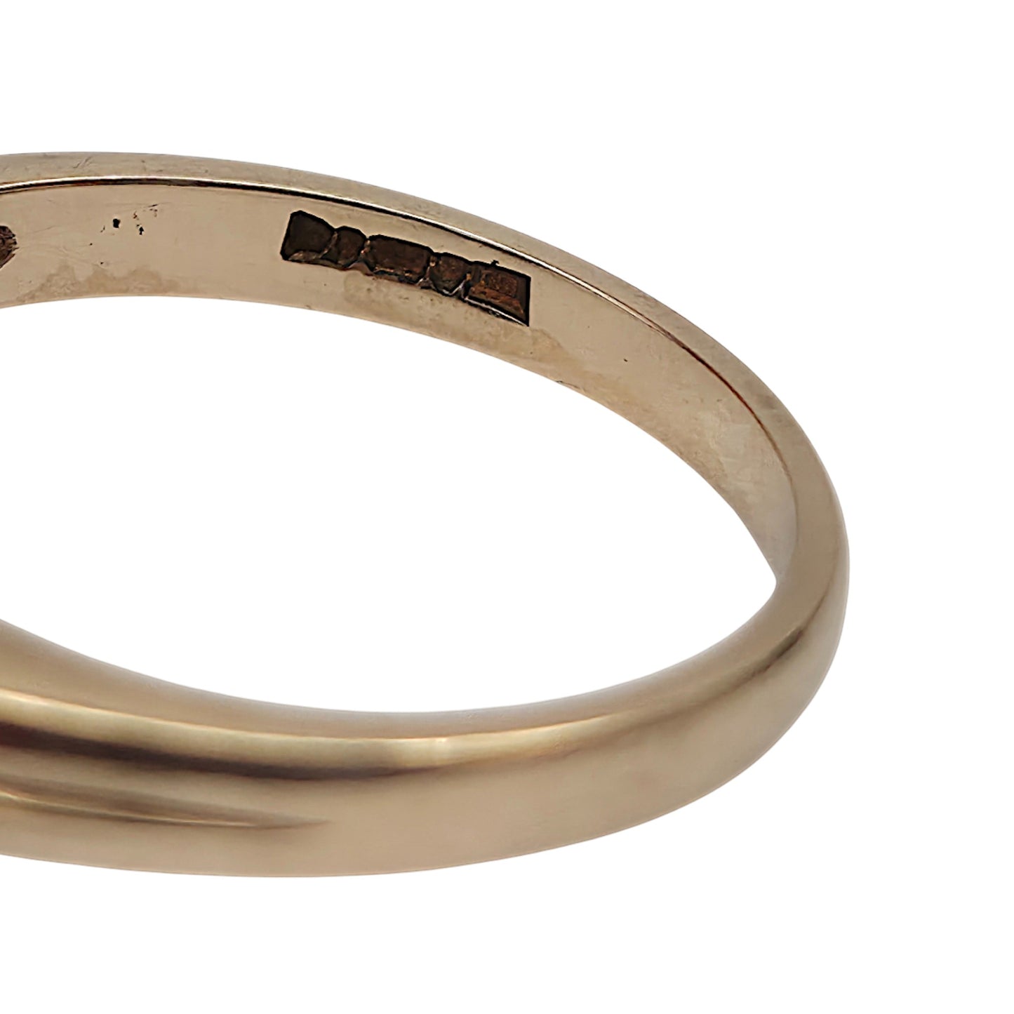 9ct 375 Yellow Gold Ruby & Diamonds Ring Size M 1/2 3.2 g.