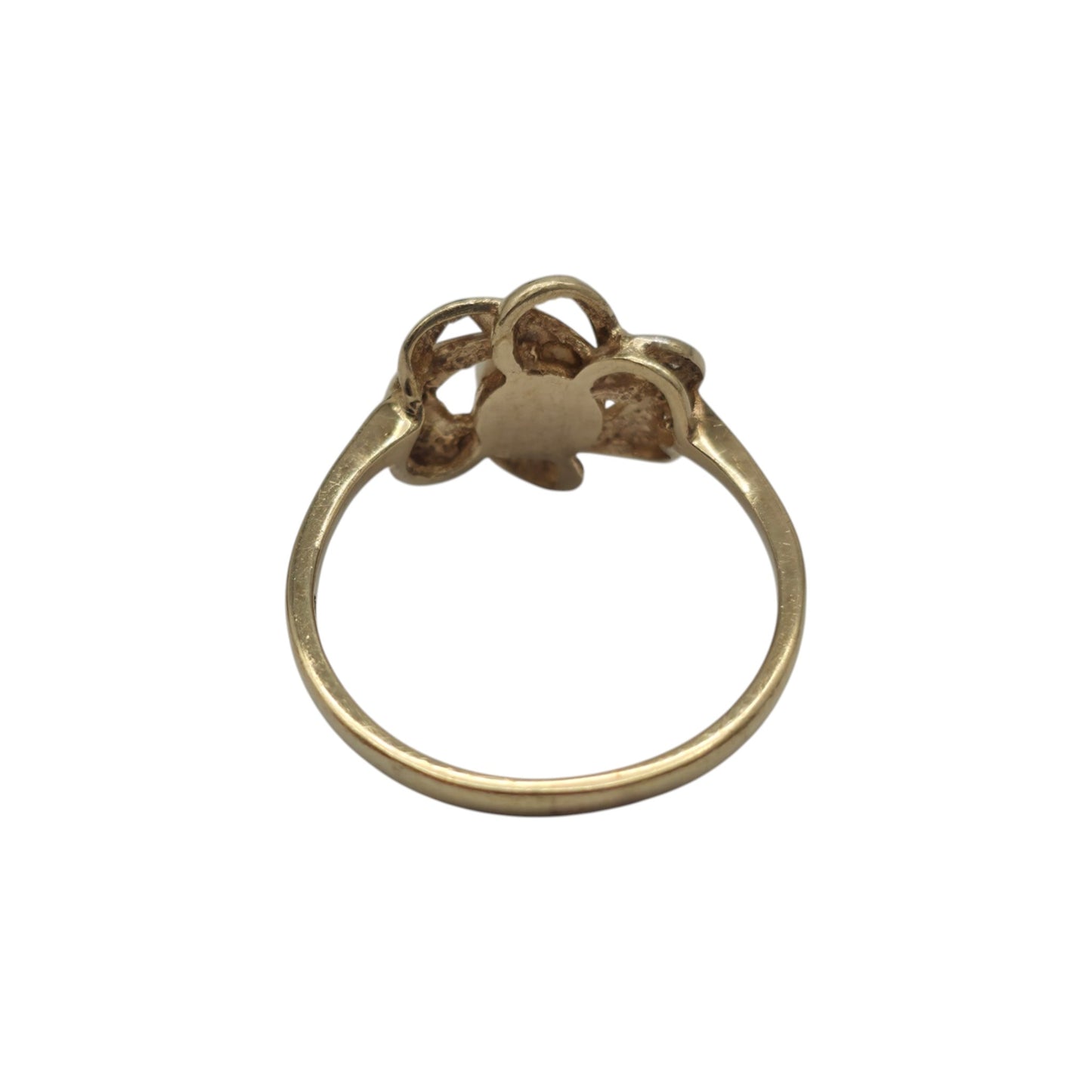 9ct 375 Yellow Gold Ring With Pearl & Diamonds c.1995 Size P 2.3 g.