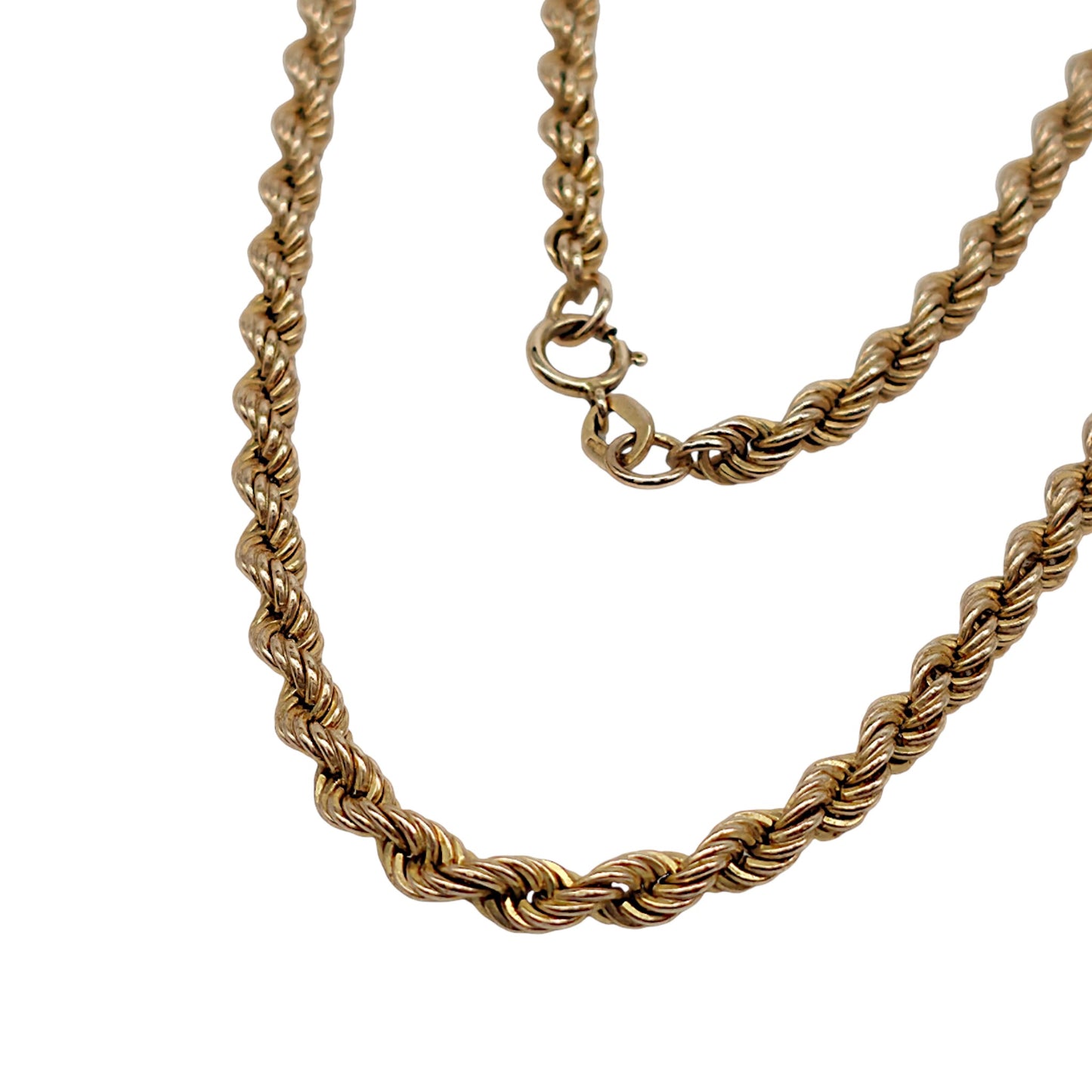 9ct 375 Yellow Gold Rope Chain L 40.7 cm 4.9 g.