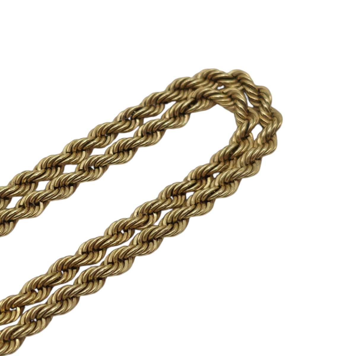 9ct 375 Yellow Gold Rope Twist Chain L 46.7 cm 3.6 g.