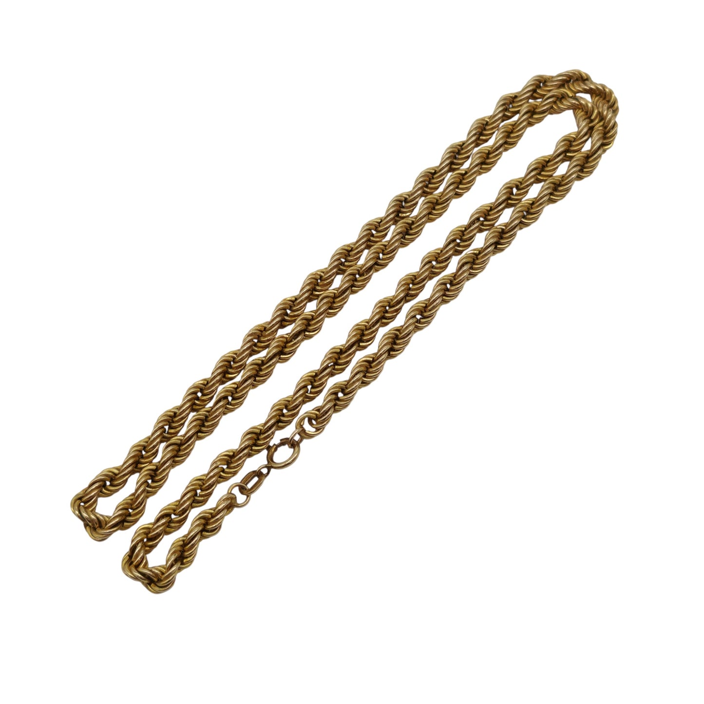 9ct 375 Yellow Gold Rope Twist Chain L 46.4 cm 6.9 g.