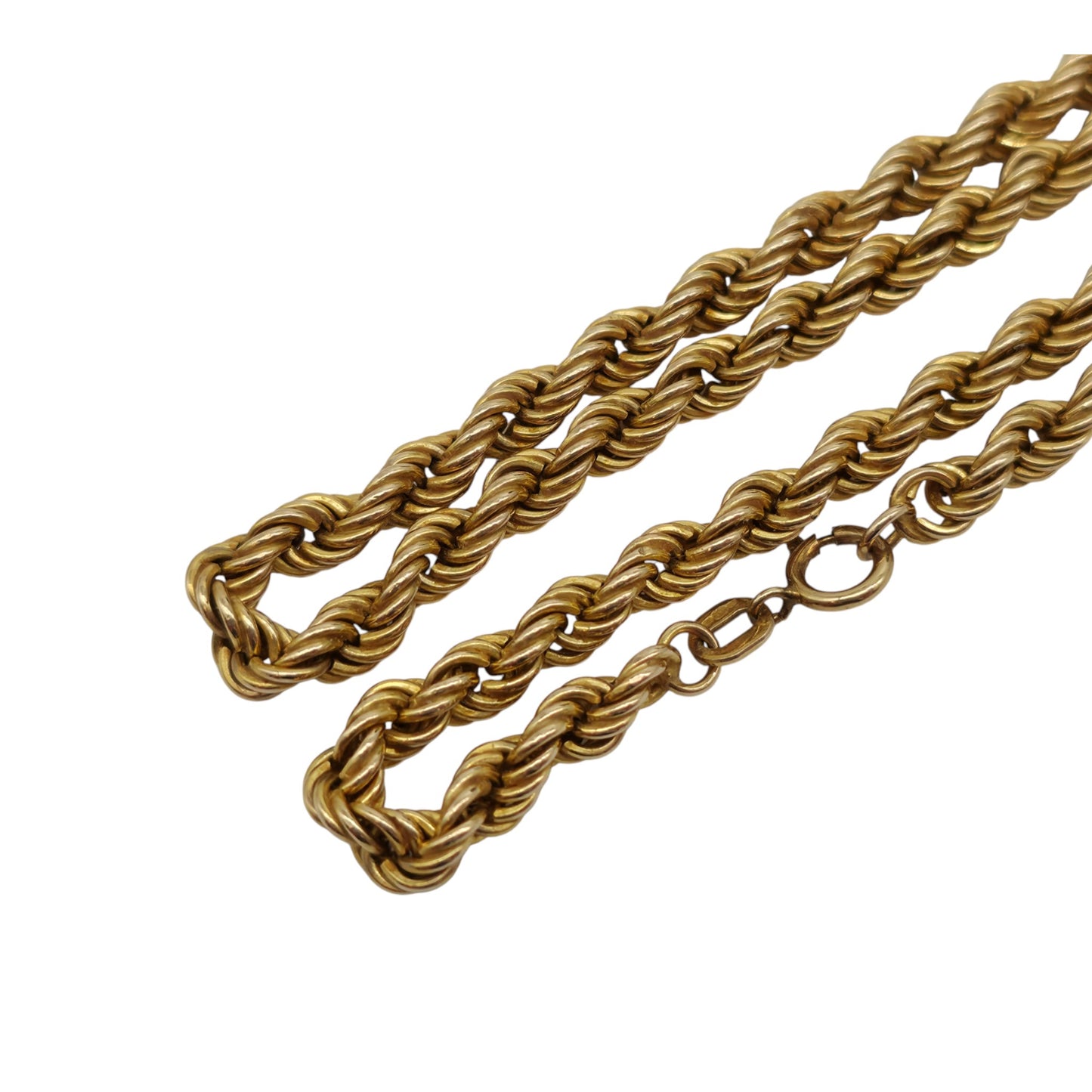 9ct 375 Yellow Gold Rope Twist Chain L 46.4 cm 6.9 g.