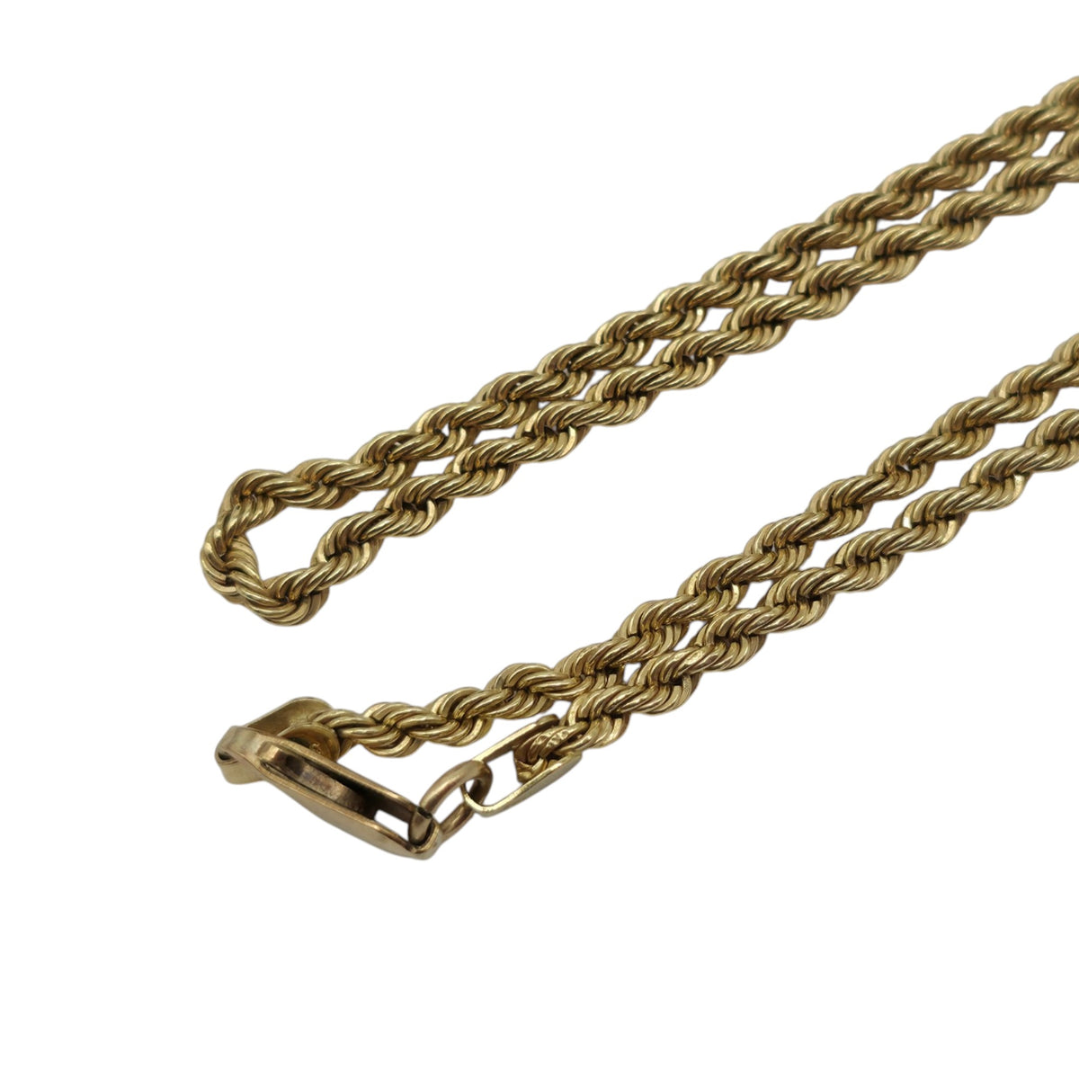 9ct 375 Yellow Gold Rope Twist Chain L 46.7 cm 3.6 g.