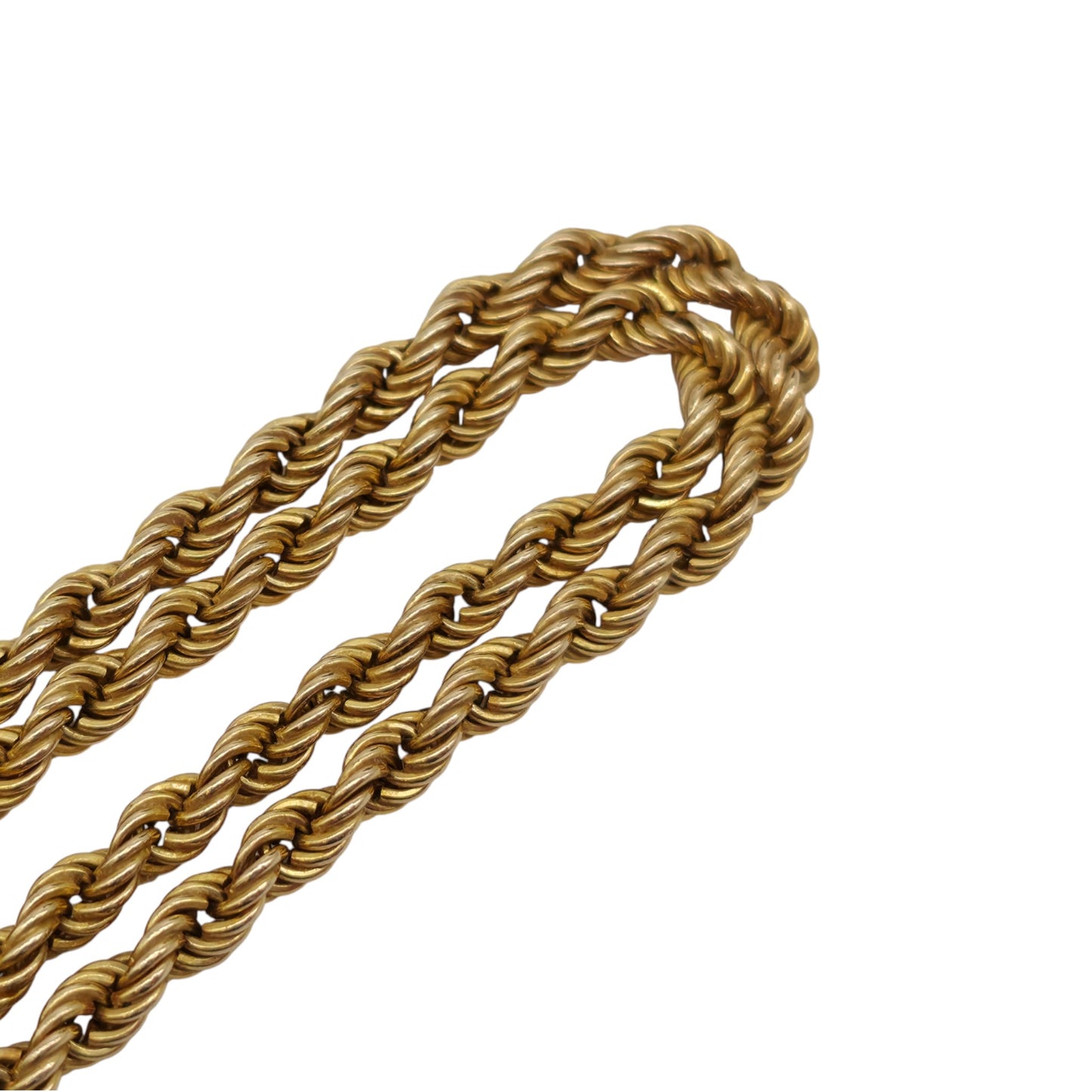 9ct 375 Yellow Gold Rope Twist Chain L 46.4 cm 6.9 g.