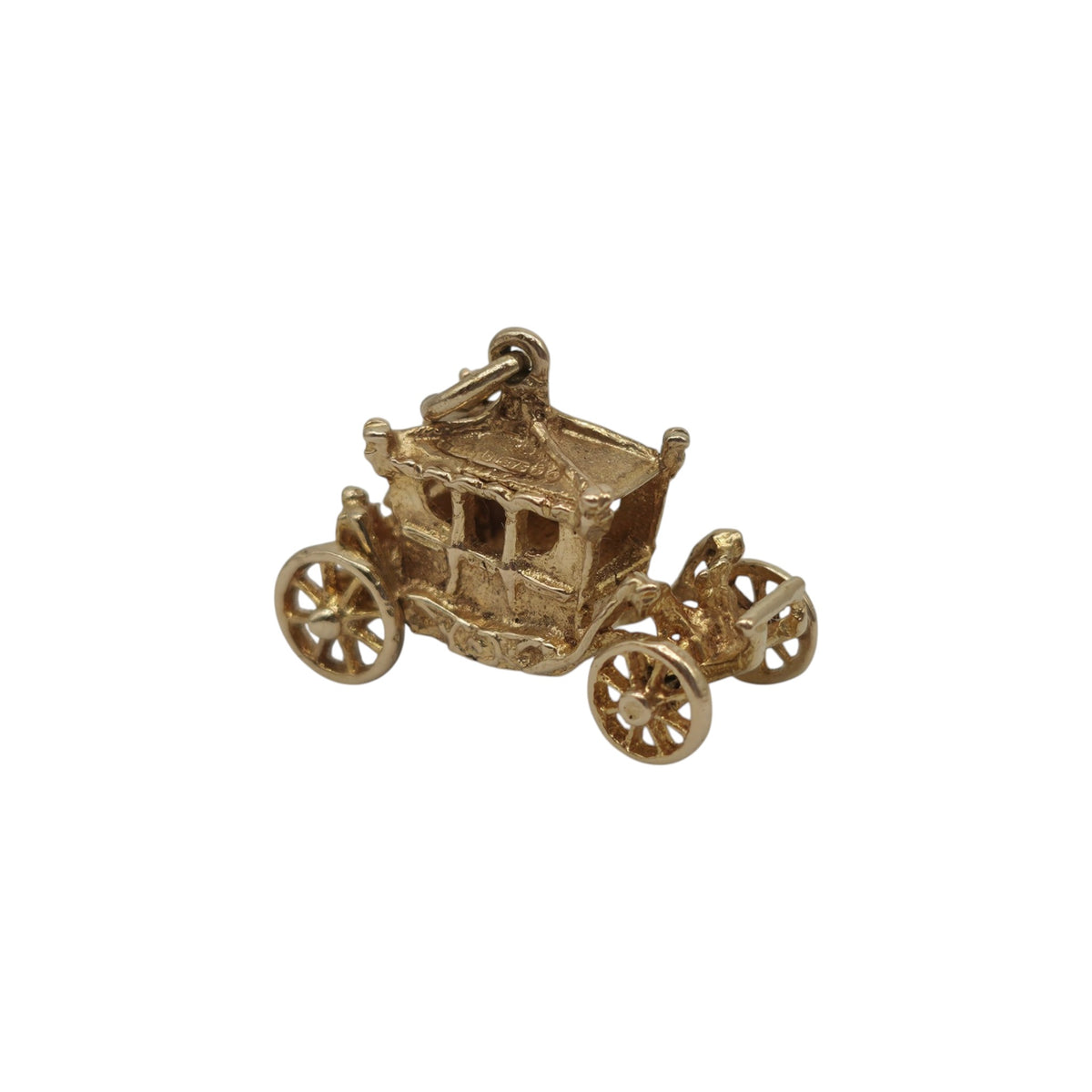 9ct 375 Yellow Gold Royal Carriage Charm 1970 L 2.0 cm 3.9 g.