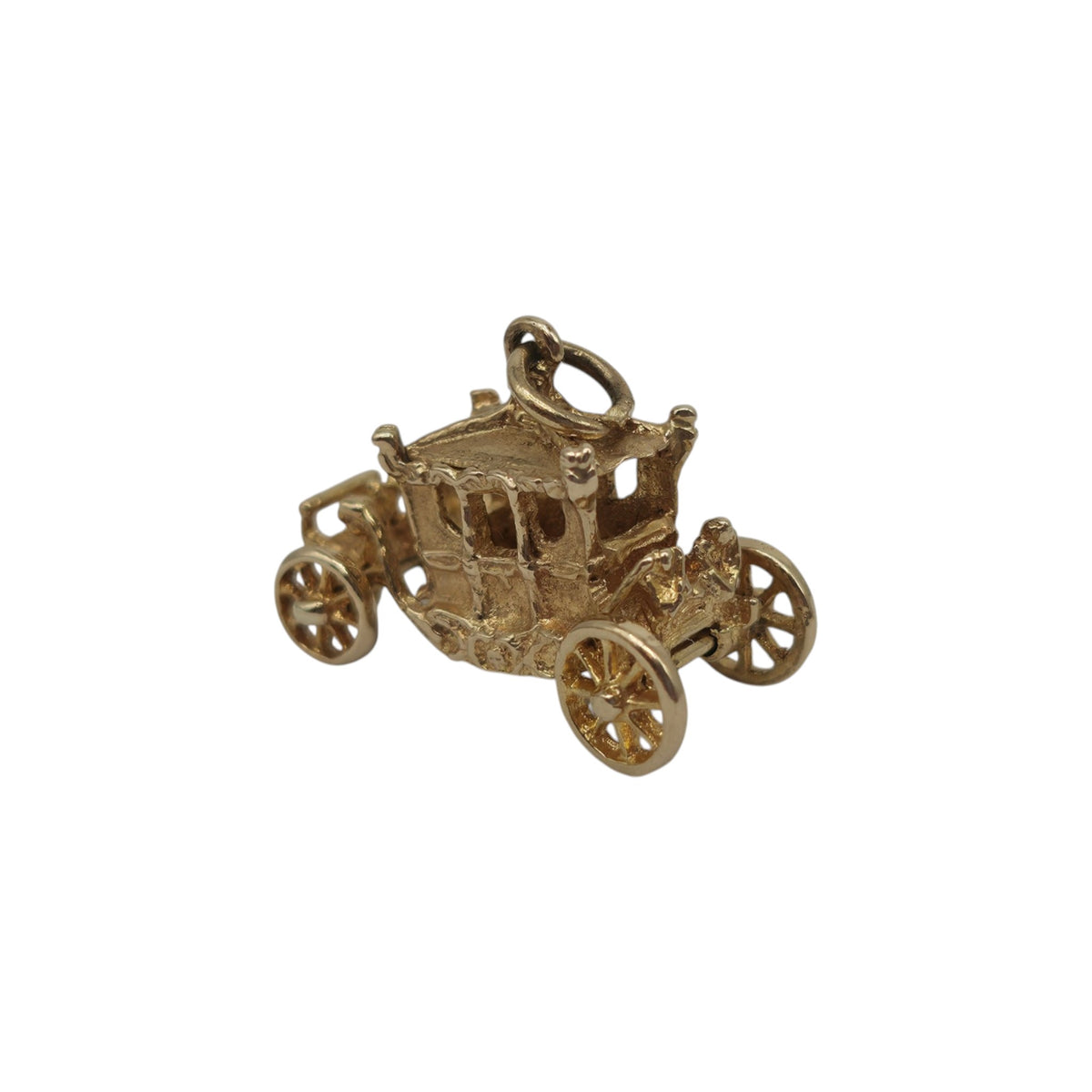 9ct 375 Yellow Gold Royal Carriage Charm 1970 L 2.0 cm 3.9 g.