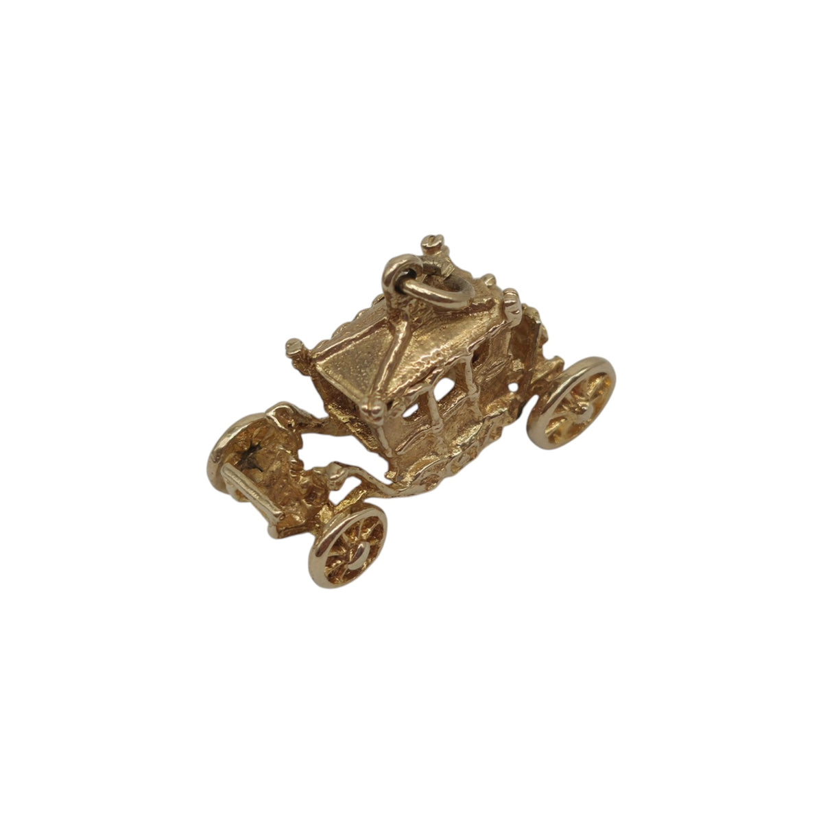 9ct 375 Yellow Gold Royal Carriage Charm 1970 L 2.0 cm 3.9 g.