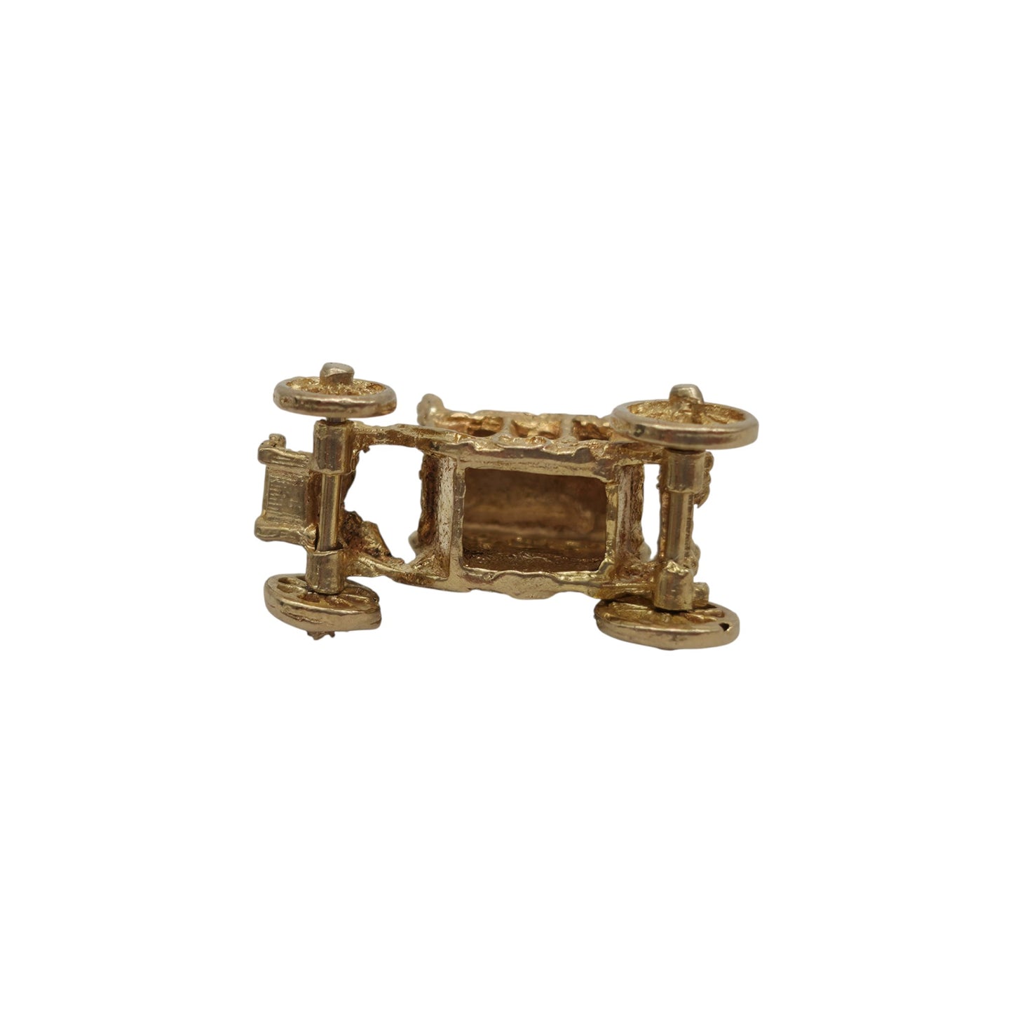 9金 375 イエローゴールド ロイヤルキャリッジチャーム 1978年製 長さ2.1cm 3.7g