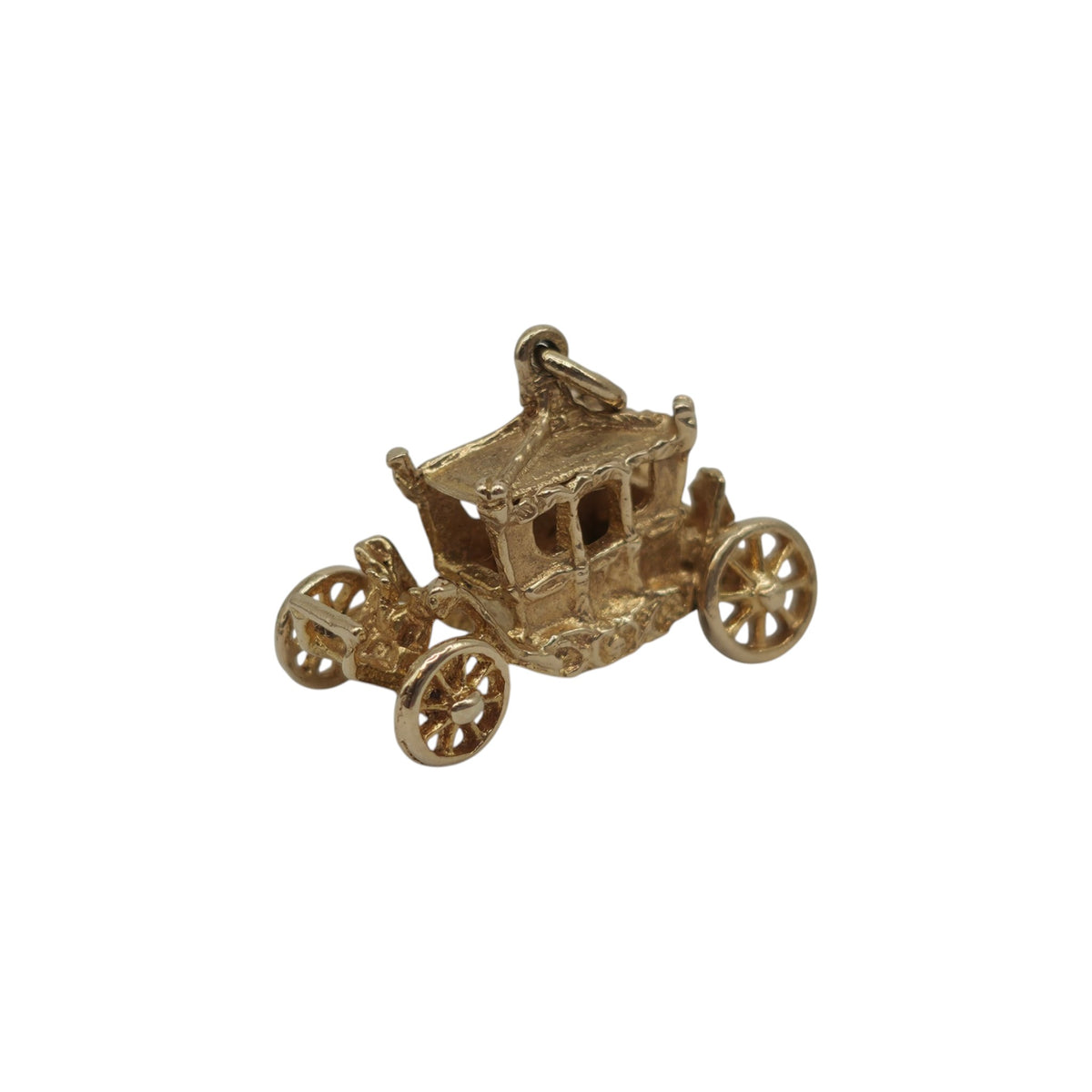9ct 375 Yellow Gold Royal Carriage Charm 1970 L 2.0 cm 3.9 g.