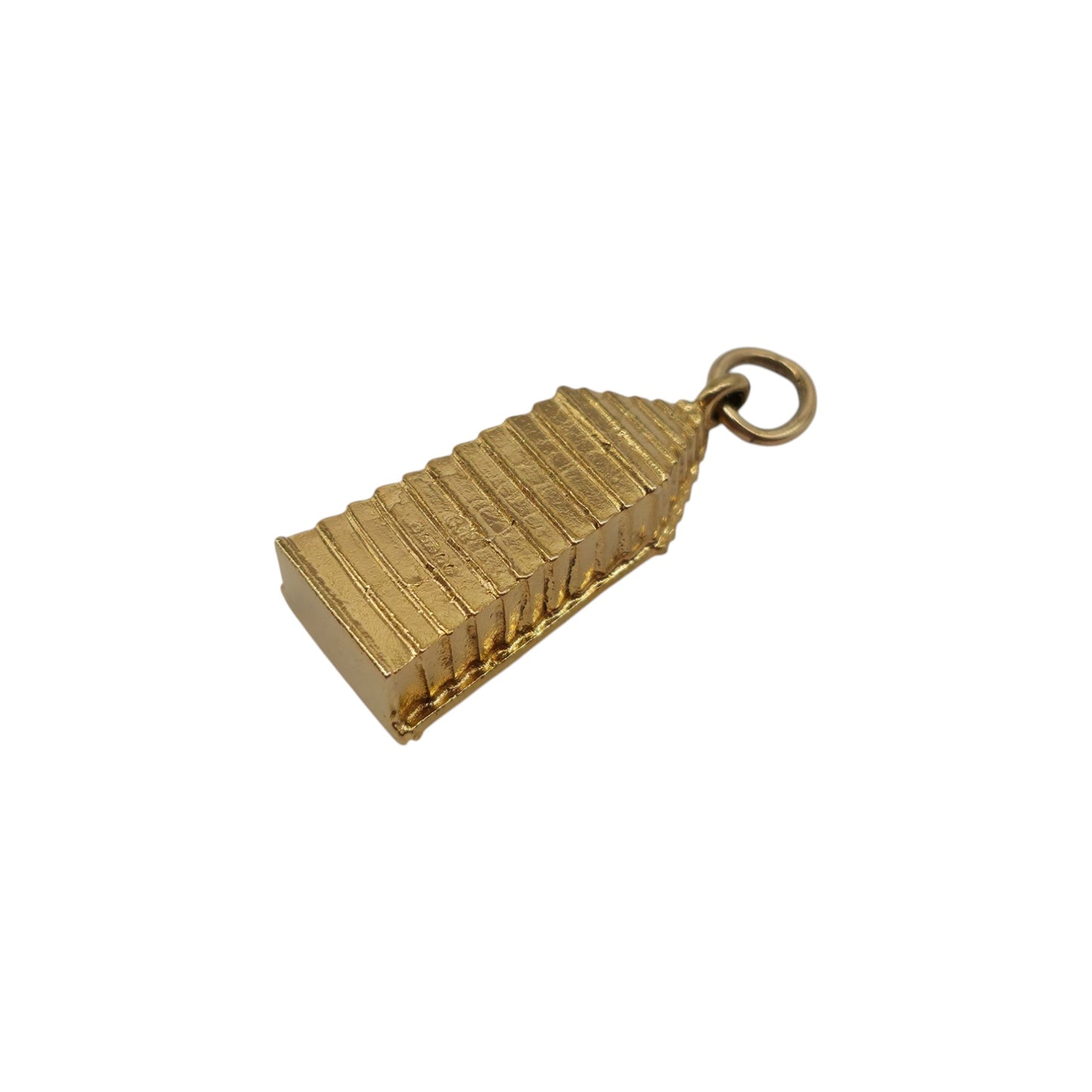 Heavy 9ct 375 Yellow Gold & Enamel Royal Guard Charm 1976 L 2.3 cm 5.3 g.