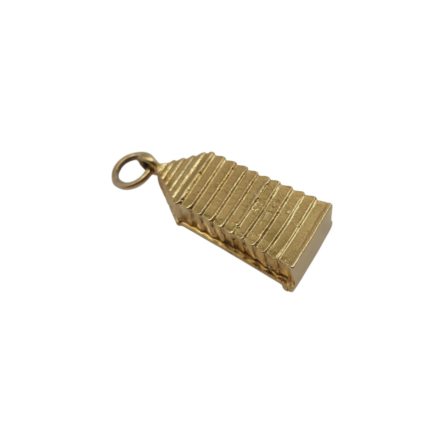 Heavy 9ct 375 Yellow Gold & Enamel Royal Guard Charm 1976 L 2.3 cm 5.3 g.