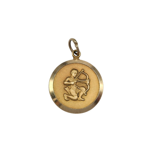 9ct 375 Yellow Gold Sagittarius Charm 1971 L 1.3 cm 1.9 g.