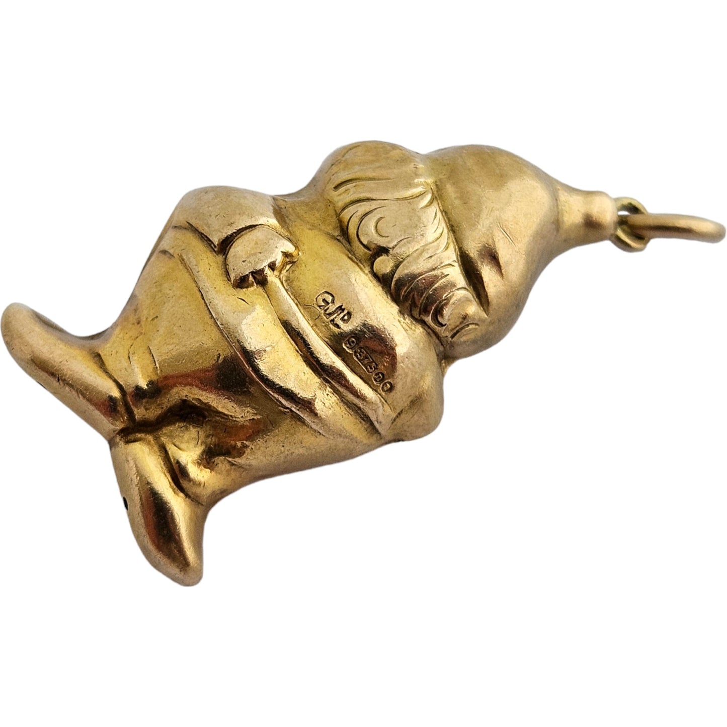 Georg Jensen 9ct 375 Yellow Gold Santa Claus Charm 1968 L 2.5 cm 2.7 g
