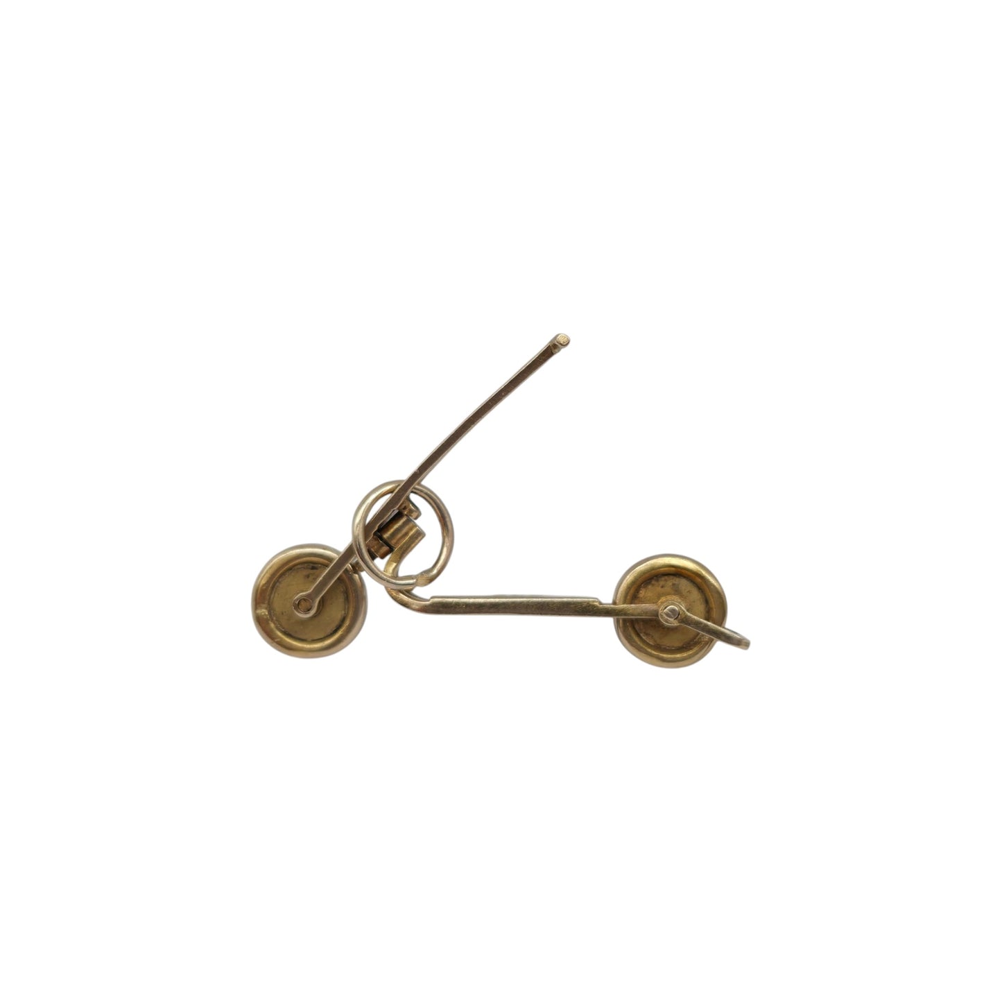 9ct Yellow Gold Articulated Scooter Charm c.1960 L 2.2 cm 0.9 g.