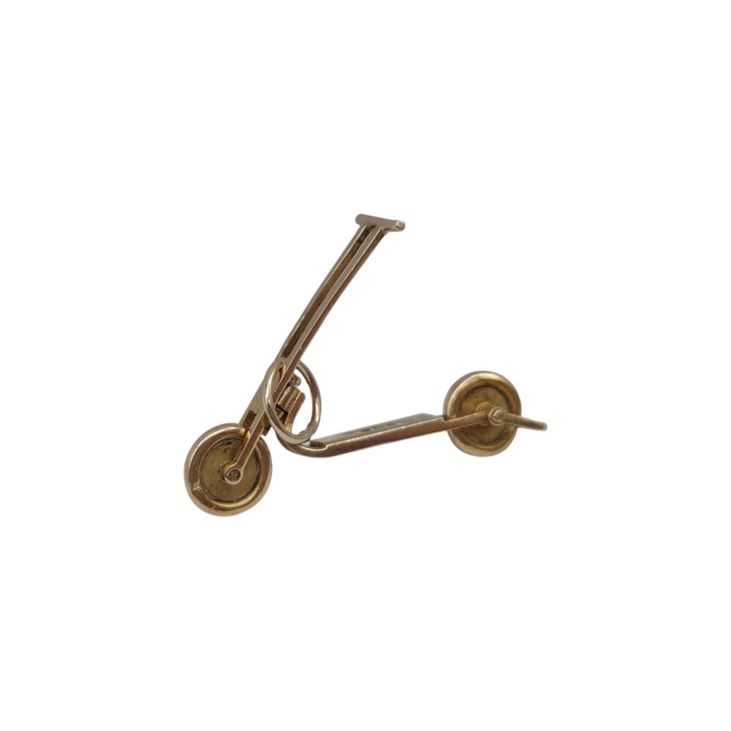 9ct Yellow Gold Articulated Scooter Charm c.1960 L 2.2 cm 0.9 g.