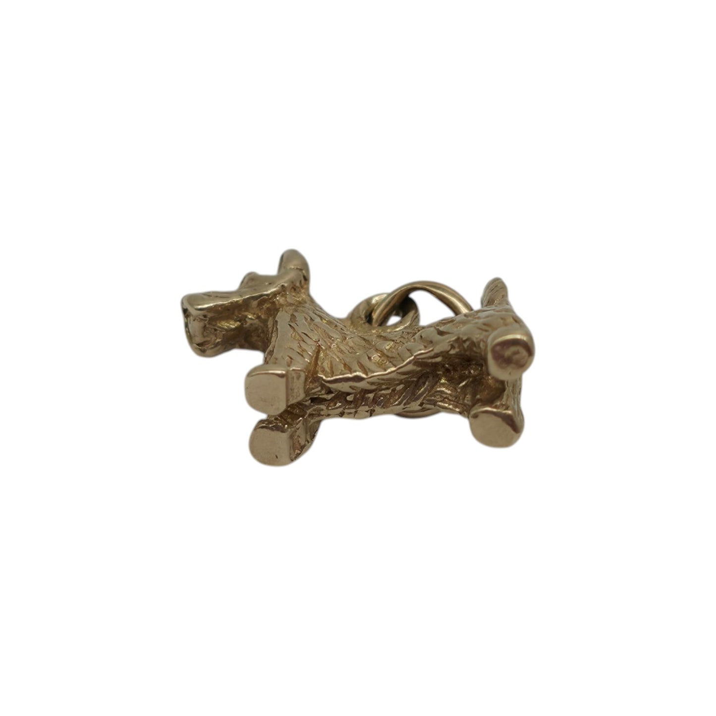 9ct 375 Yellow Gold Scottie Dog Charm 1968 L 1.4 cm 1.9 g.