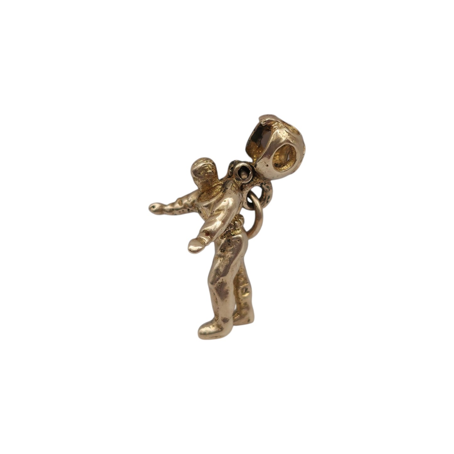 9ct 375 Yellow Gold Scuba Diver Opening Charm 1955 L 1.5 cm 1.4 g.