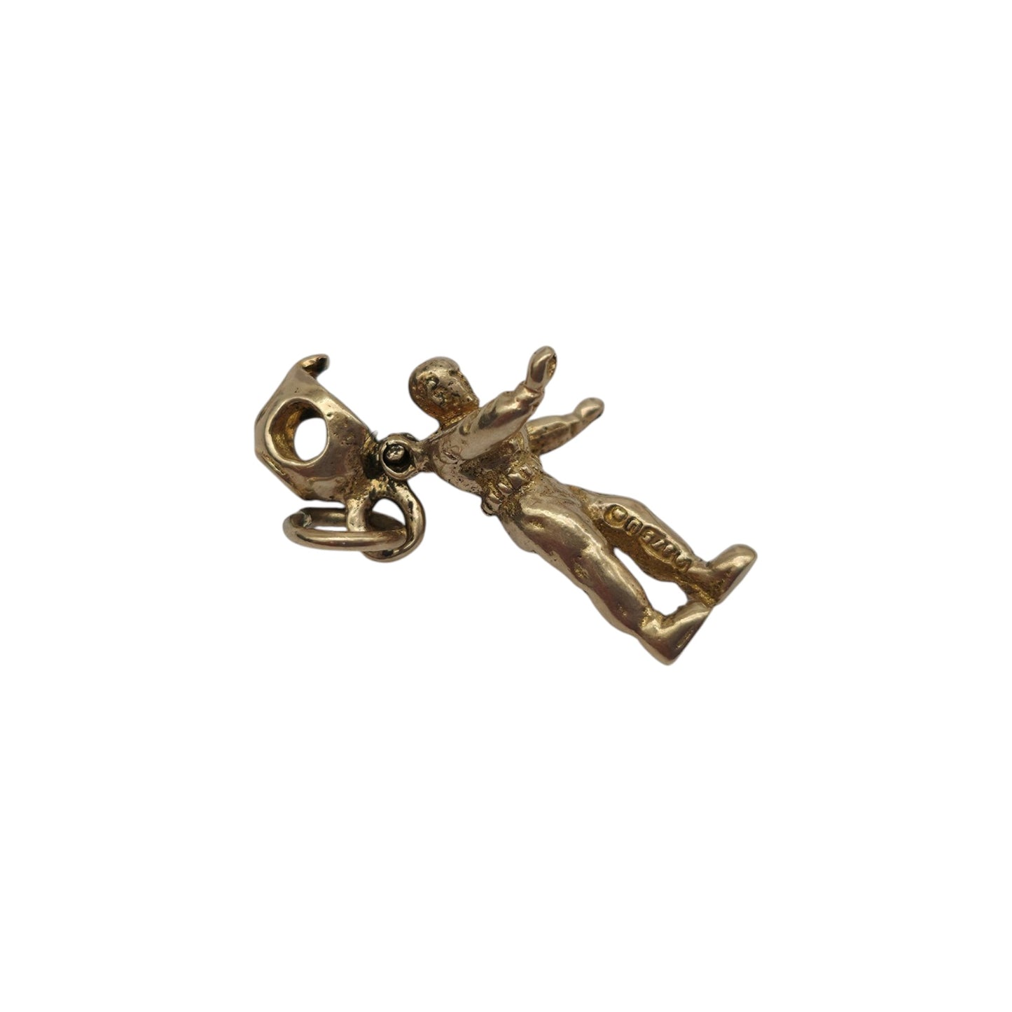 9ct 375 Yellow Gold Scuba Diver Opening Charm 1955 L 1.5 cm 1.4 g.